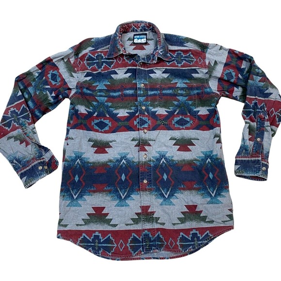 Cheyenne Outfitters Native American Western Shirt Jacket in Large L Made in USA - Picture 1 of 5